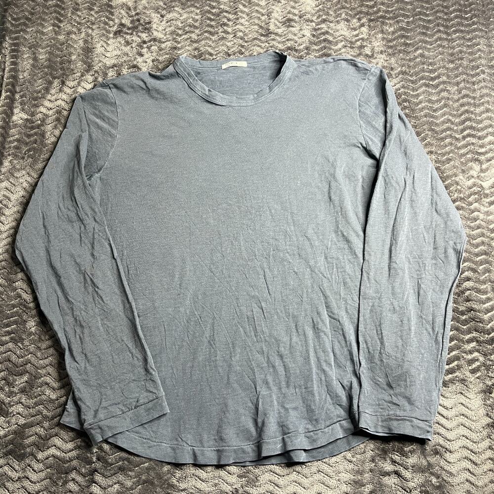 Buck Mason Blue Cloud Jersey Slim Crew Size L